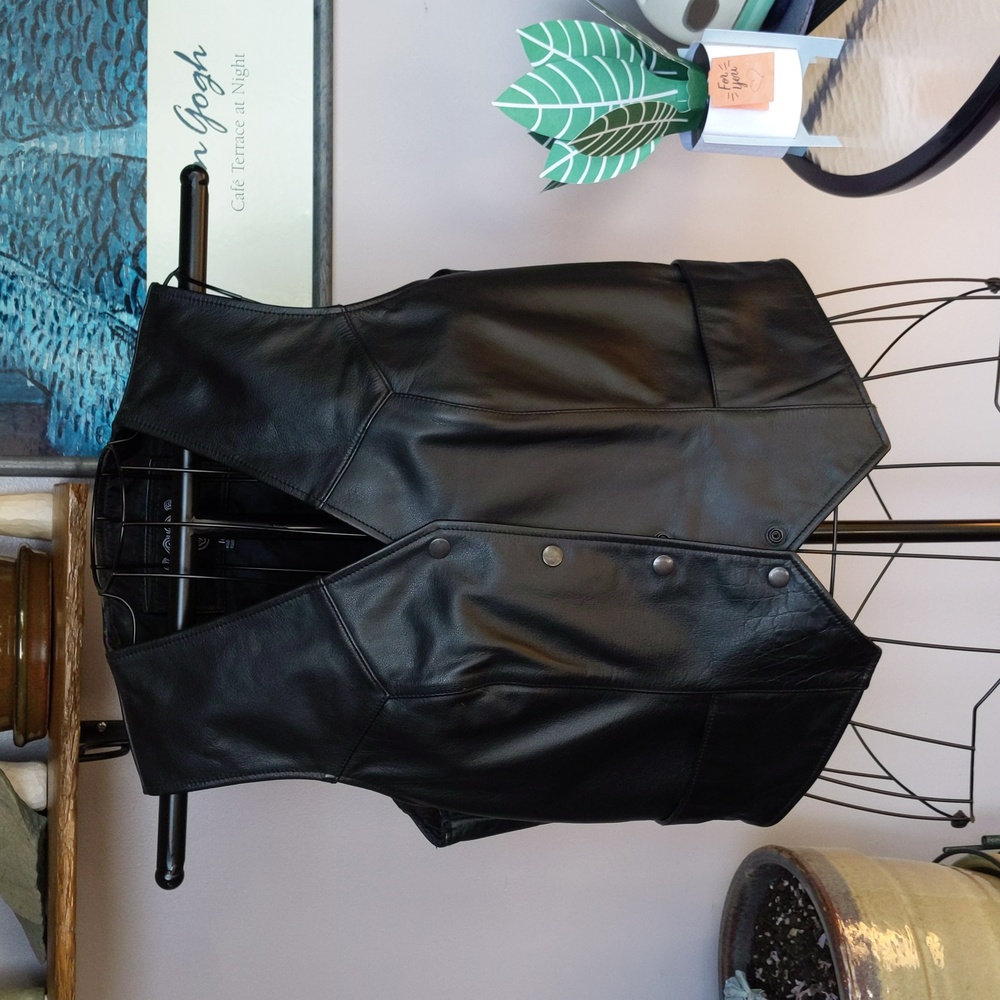Leather Gallery black leather vest
